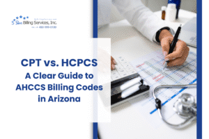 An Arizona provider manually checks the AHCCCS CPT guidelines for each service to avoid billing errors.
