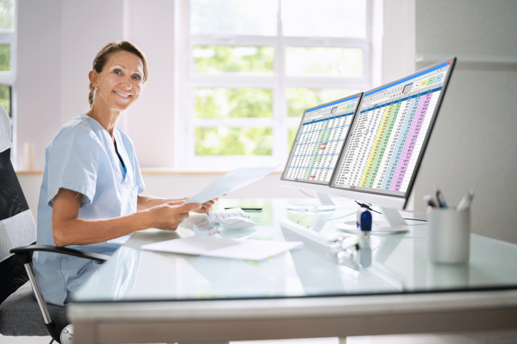 A provider reviewing her billing data and processes so she stays ready for the Virginia Medicaid Managed Care changes.